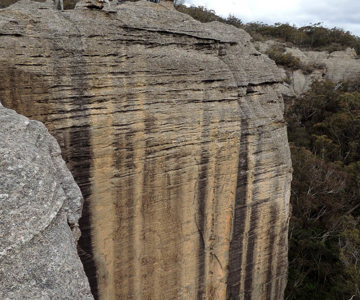 'Barcoded� cliff face above Tara Slot