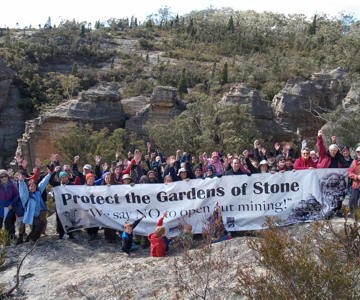 Rally Banner Drop against Coalpac Mine